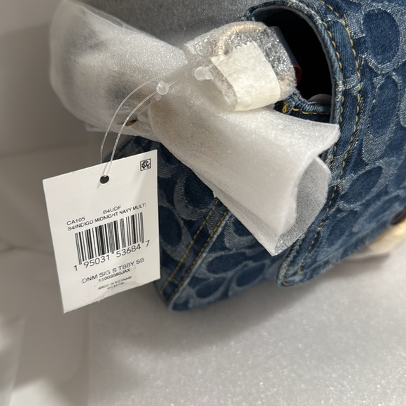 Coach Tabby Washed Denim b4/indigo Soft Shoulder Bag - Picture 15 of 15